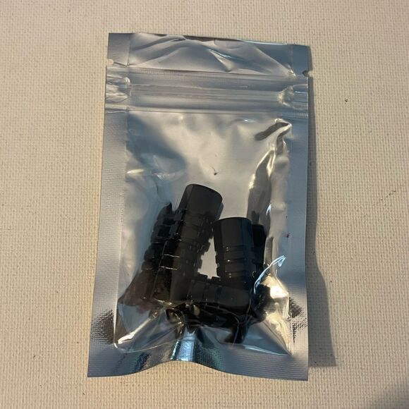 AMG Mercedes Benz Logo valve Stem caps in Black set of 4 NWT - Picture 4 of 5